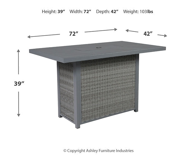 Palazzo RECT Bar Table w/Fire Pit Royal Furniture