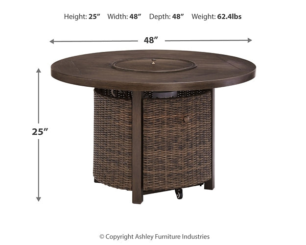 Paradise Trail Round Fire Pit Table Royal Furniture