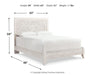 Paxberry Queen Panel Bed with Mirrored Dresser Royal Furniture