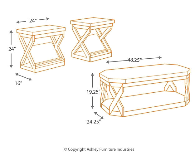 Radilyn Occasional Table Set (3/CN) Royal Furniture