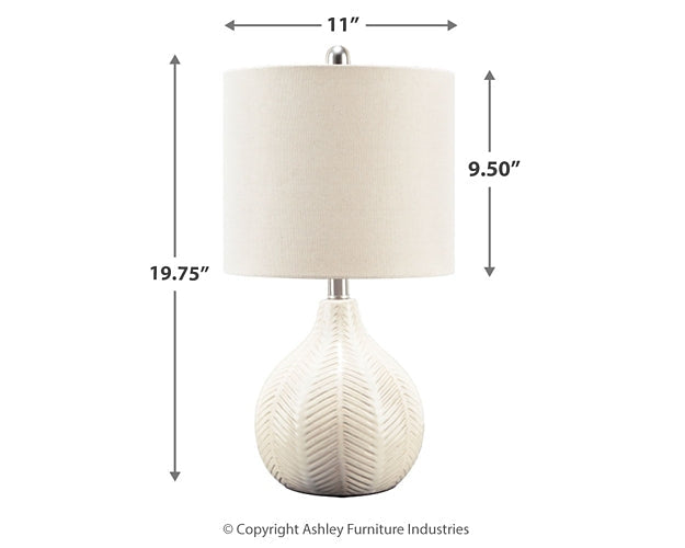 Rainermen Ceramic Table Lamp (1/CN) Royal Furniture