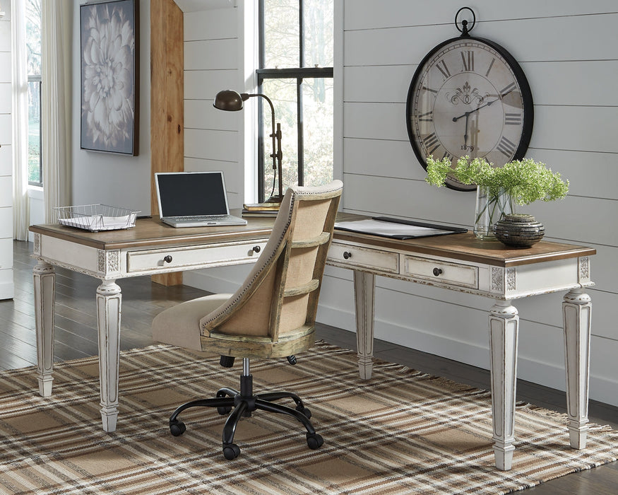 Realyn 2-Piece Home Office Desk Royal Furniture