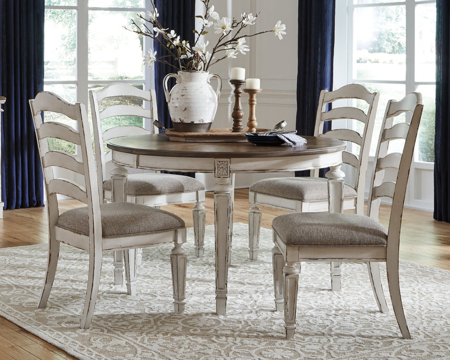 Realyn Dining Table and 4 Chairs Royal Furniture