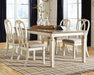 Realyn Dining Table and 4 Chairs Royal Furniture