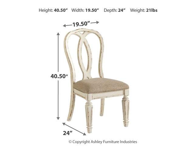 Realyn Dining Table and 4 Chairs Royal Furniture