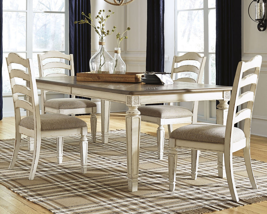 Realyn Dining Table and 4 Chairs Royal Furniture