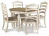 Realyn Dining Table and 4 Chairs Royal Furniture