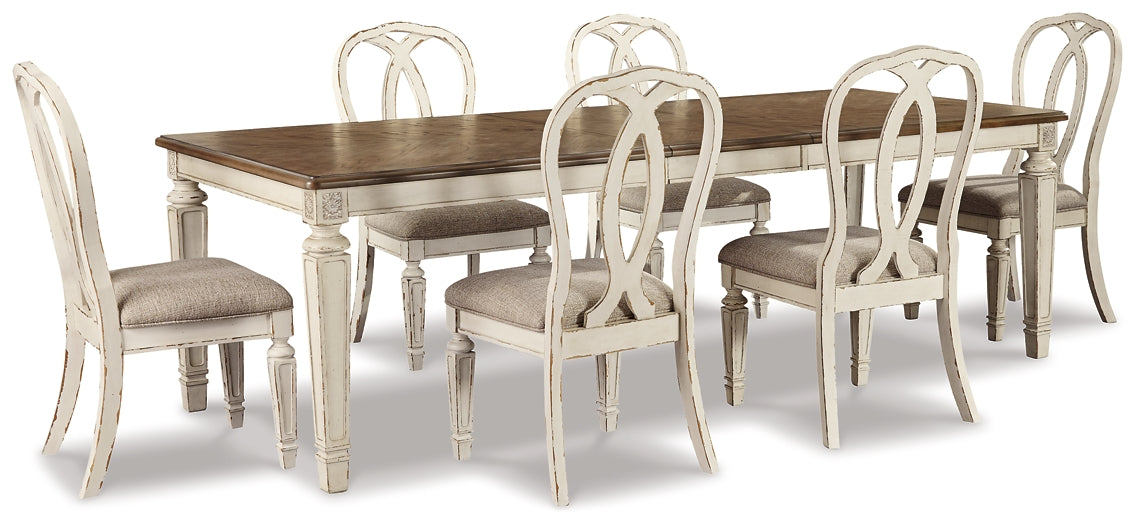 Realyn Dining Table and 6 Chairs Royal Furniture