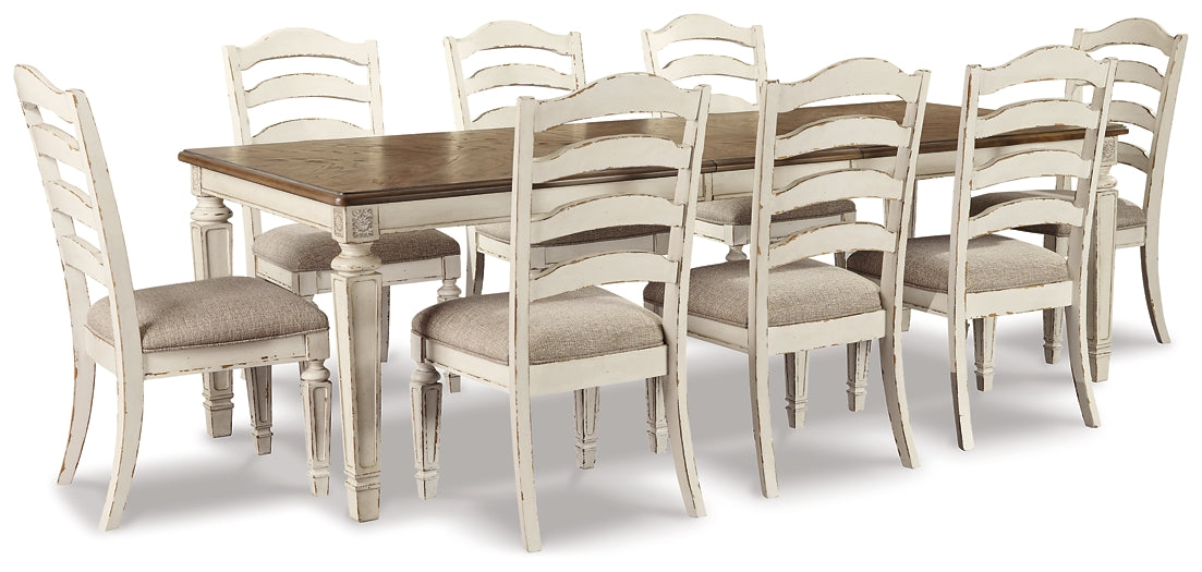 Realyn Dining Table and 8 Chairs Royal Furniture