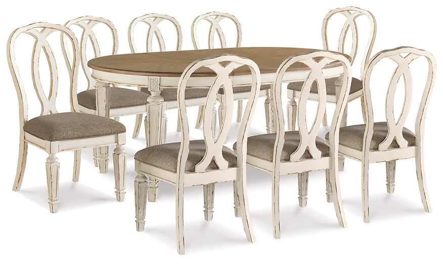 Realyn Dining Table and 8 Chairs Royal Furniture