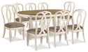 Realyn Dining Table and 8 Chairs Royal Furniture