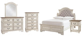 Realyn Full Panel Bed with Mirrored Dresser, Chest and Nightstand Royal Furniture