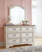 Realyn Full Panel Bed with Mirrored Dresser Royal Furniture