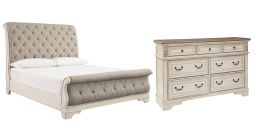 Realyn Queen Sleigh Bed with Dresser Royal Furniture