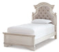 Realyn Twin Panel Bed with Mirrored Dresser and Chest Royal Furniture