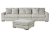 Regent Park 3-Piece Sectional with Ottoman Royal Furniture