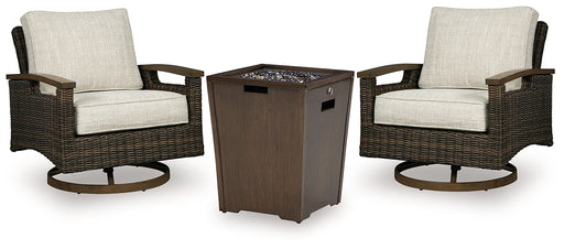 Rodeway South Fire Pit Table and 2 Chairs Royal Furniture