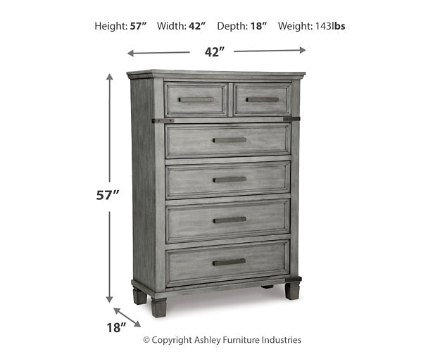 Russelyn Five Drawer Chest Royal Furniture