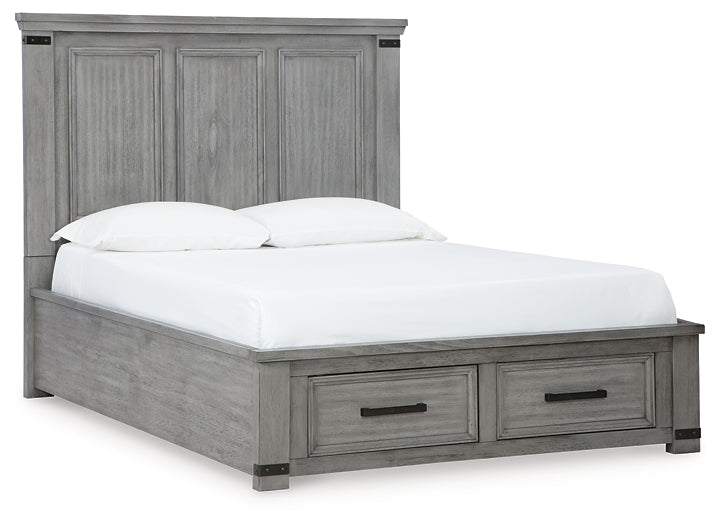 Russelyn Queen Storage Bed with Mirrored Dresser Royal Furniture