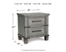 Russelyn Two Drawer Night Stand Royal Furniture