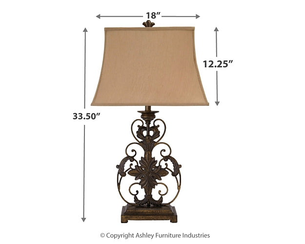 Sallee Poly Table Lamp (1/CN) Royal Furniture