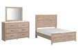 Senniberg Full Panel Bed with Mirrored Dresser Royal Furniture