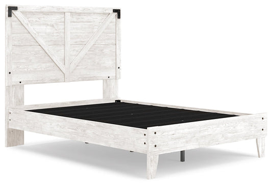 Shawburn Queen Crossbuck Panel Platform Bed Royal Furniture