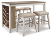 Skempton Counter Height Dining Table and 4 Barstools Royal Furniture