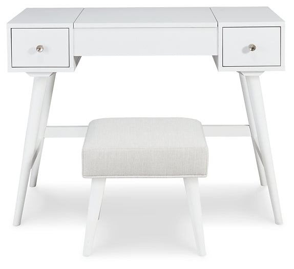 Thadamere Vanity/UPH Stool (2/CN) Royal Furniture