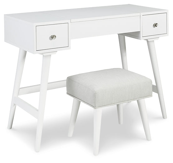 Thadamere Vanity/UPH Stool (2/CN) Royal Furniture