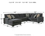 Tracling 3-Piece Sectional with Ottoman Royal Furniture