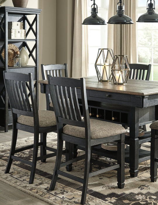 Tyler Creek Counter Height Dining Table and 4 Barstools Royal Furniture