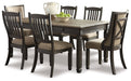 Tyler Creek Dining Table and 6 Chairs Royal Furniture