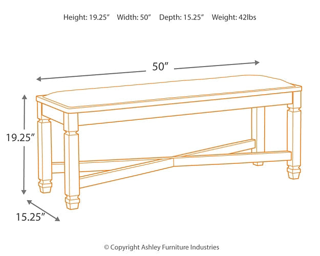 Tyler Creek Upholstered Bench Royal Furniture