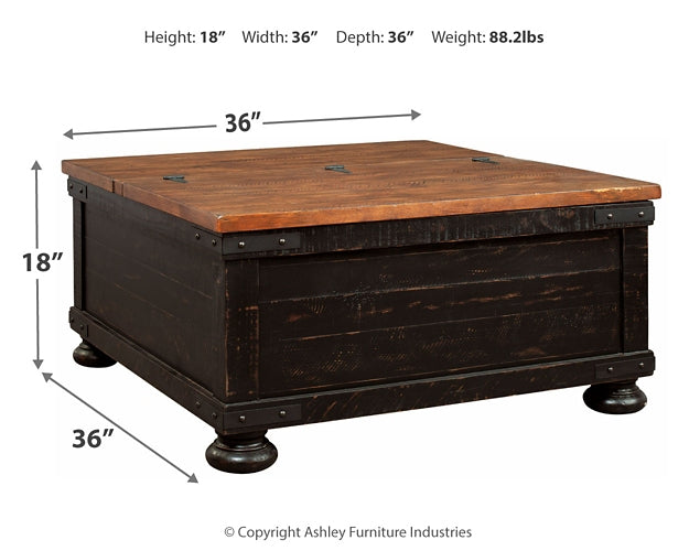 Valebeck Lift Top Cocktail Table Royal Furniture