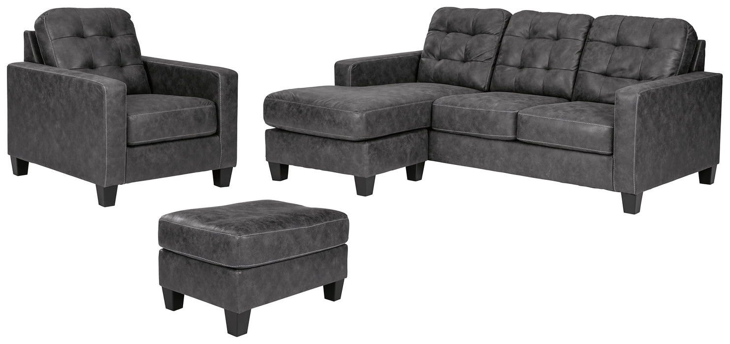 Venaldi Sofa Chaise, Chair, and Ottoman Royal Furniture