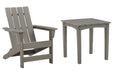 Visola Outdoor Adirondack Chair and End Table Royal Furniture