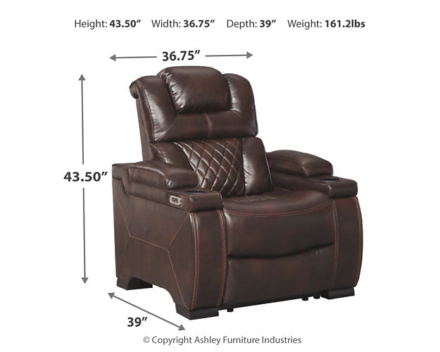 Warnerton PWR Recliner/ADJ Headrest Royal Furniture