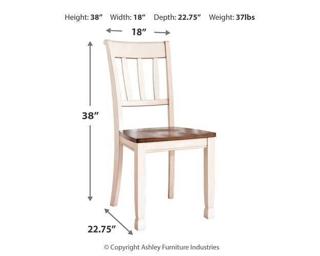 Whitesburg Dining Table and 4 Chairs Royal Furniture