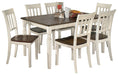 Whitesburg Dining Table and 6 Chairs Royal Furniture