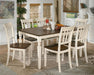 Whitesburg Dining Table and 6 Chairs Royal Furniture