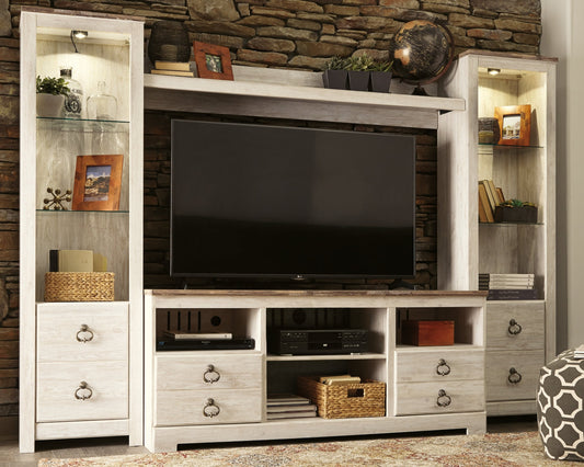 Willowton 4-Piece Entertainment Center Royal Furniture