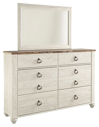 Willowton Dresser and Mirror Royal Furniture