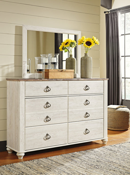 Willowton Dresser and Mirror Royal Furniture