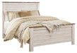 Willowton Queen Panel Bed with 2 Nightstands Royal Furniture