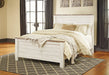 Willowton Queen Panel Bed with 2 Nightstands Royal Furniture