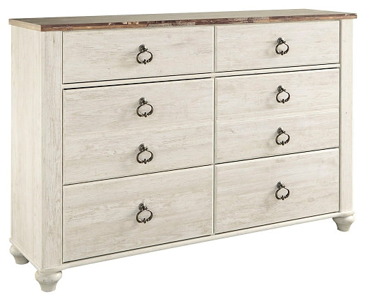 Willowton Six Drawer Dresser Royal Furniture