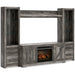 Wynnlow 4-Piece Entertainment Center with Electric Fireplace Royal Furniture