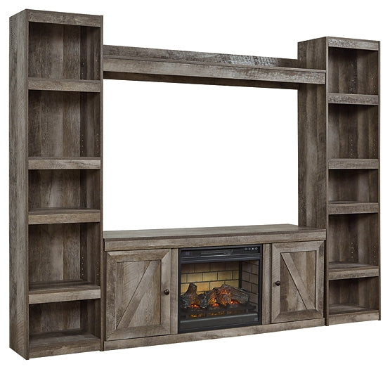 Wynnlow 4-Piece Entertainment Center with Electric Fireplace Royal Furniture