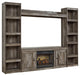 Wynnlow 4-Piece Entertainment Center with Electric Fireplace Royal Furniture